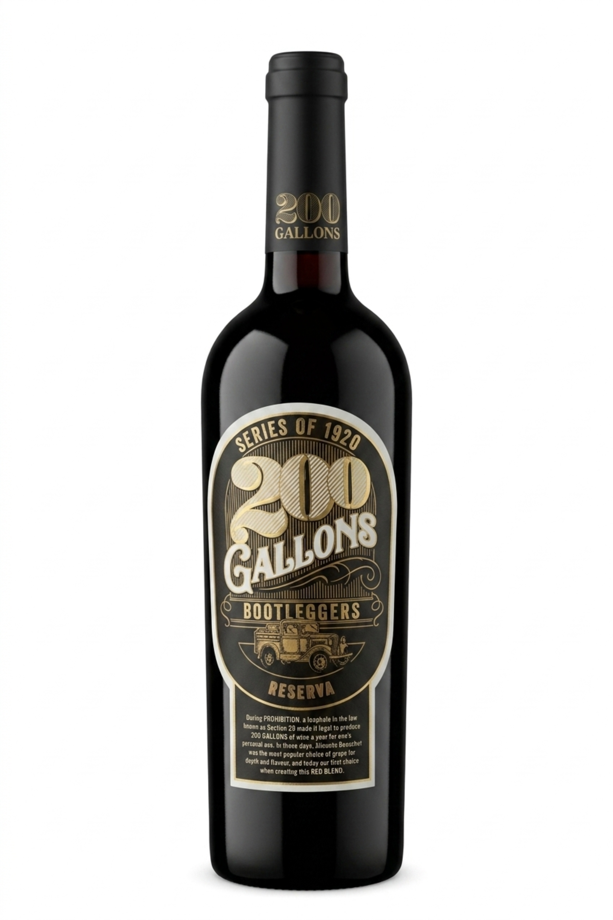 200 Gallons Bootleggers Reserva 2022 – Vinho Tinto Península de Setúbal, garrafa 750ml, Castelão e Alicante Bouschet, estágio em carvalho francês