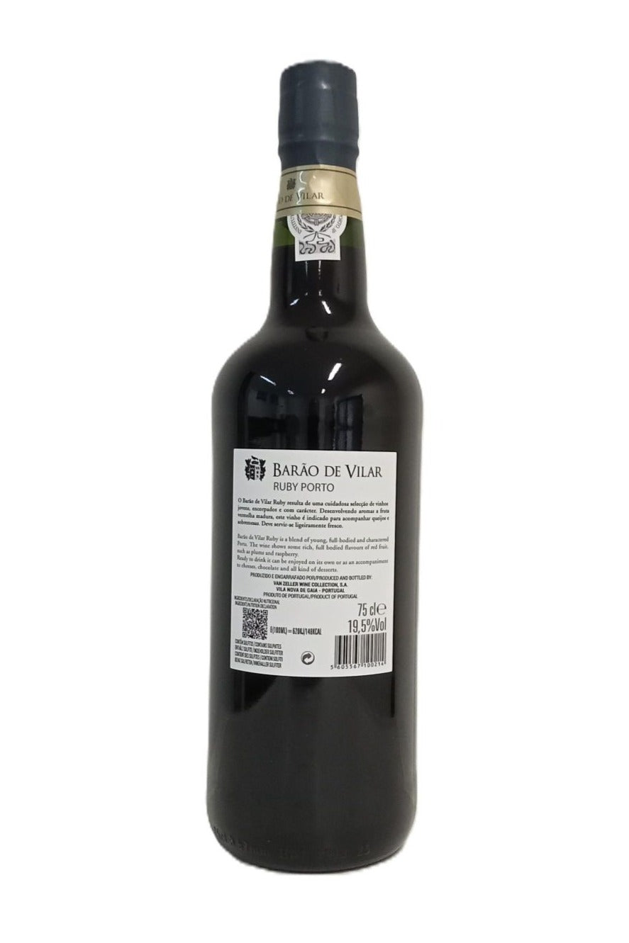 Contra-rótulo Porto Ruby Barão de Vilar características
