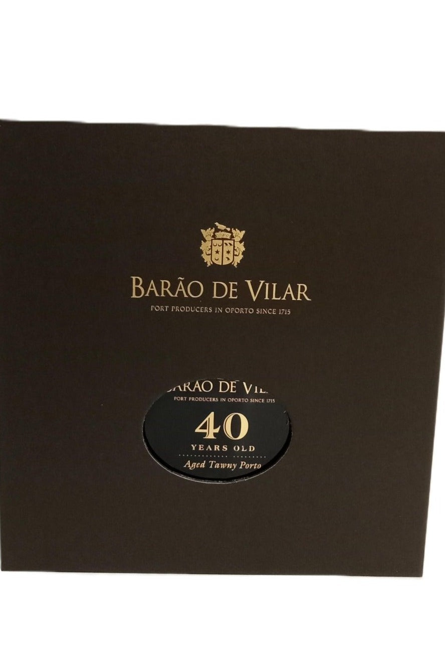 Caixa de madeira premium Porto Barão de Vilar 40 Anos presente luxo
