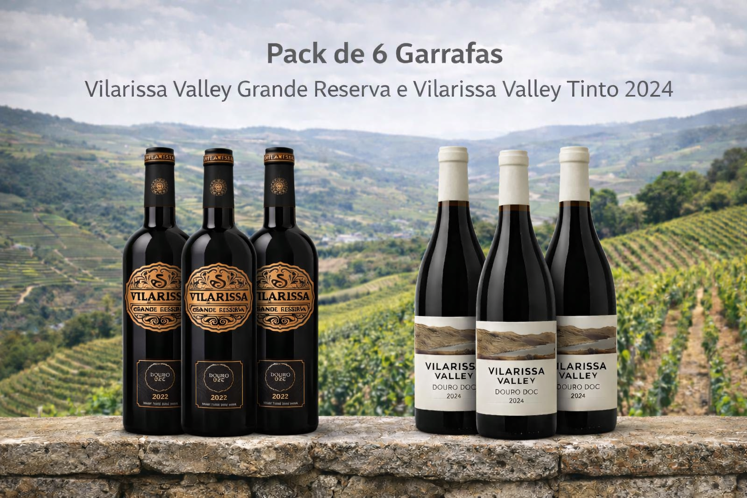 "Pack 6 garrafas Vilarissa Valley - Vinhos premium do Douro selecionados pelo curador"