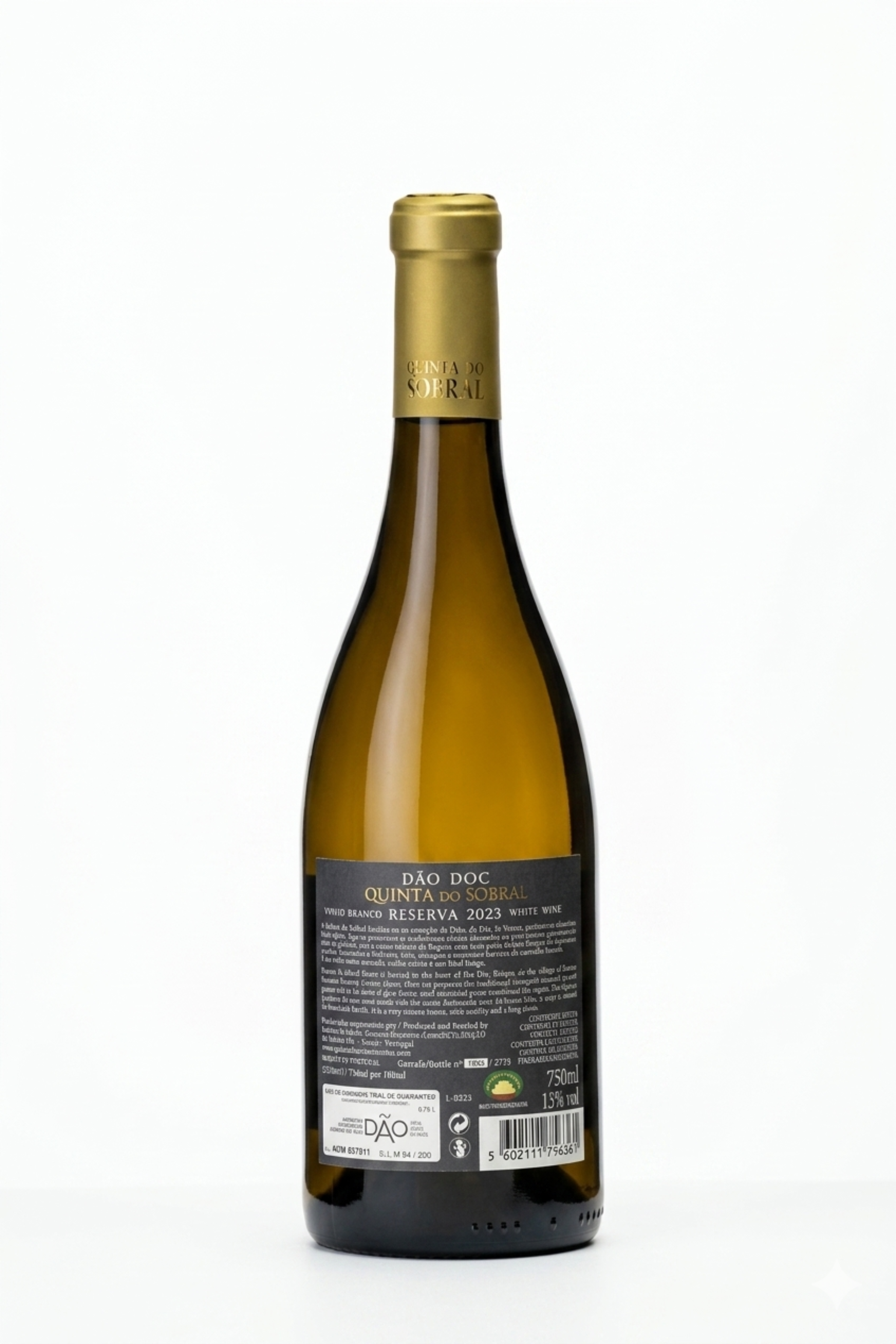 Quinta do Sobral Santar Reserva Branco 2023 — Detalhe do rótulo, Dão Reserva
