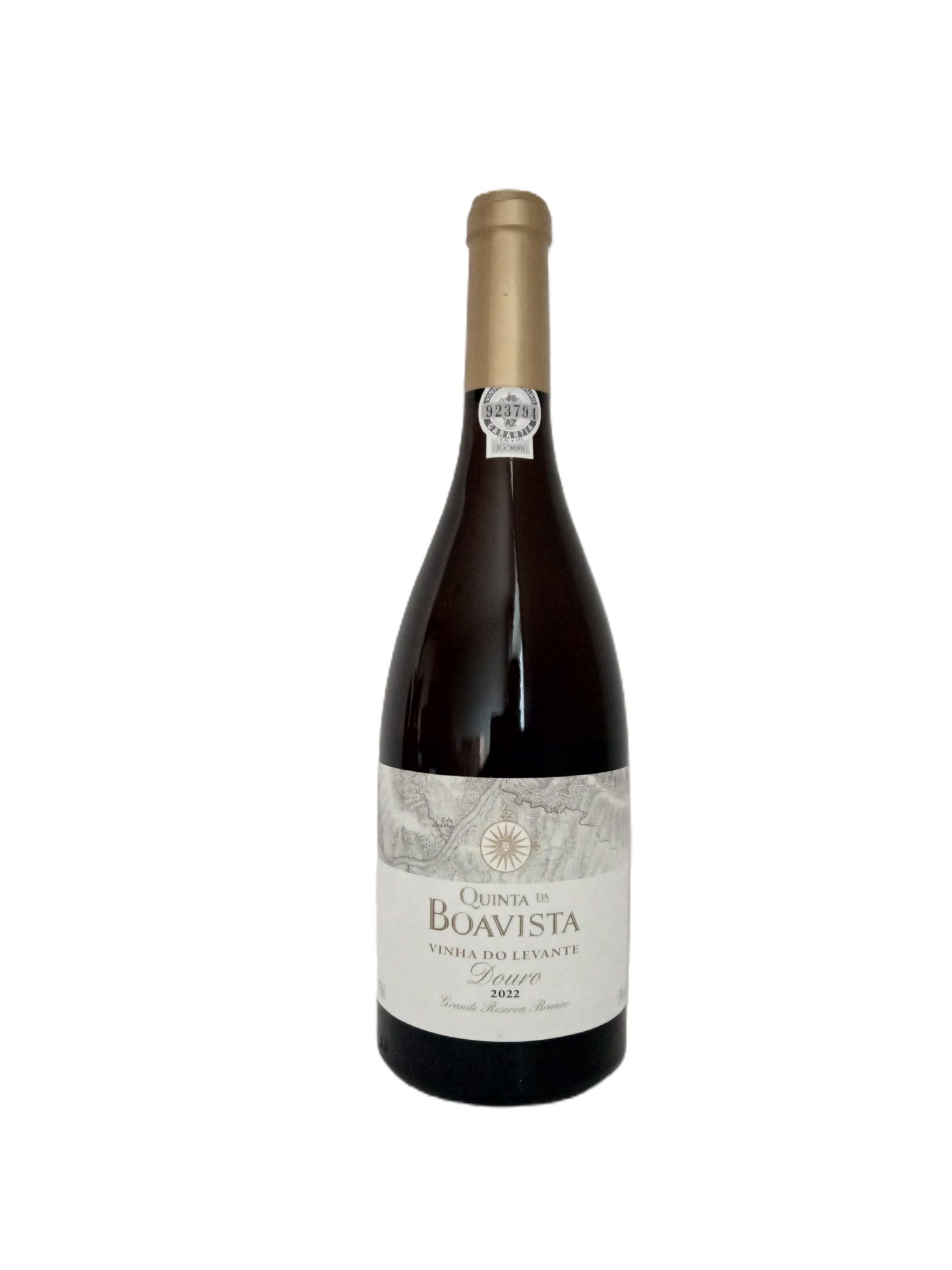 "Garrafa de Quinta da Boavista Vinha do Levante Grande Reserva Branco 2022, vinho branco do Douro DOC"