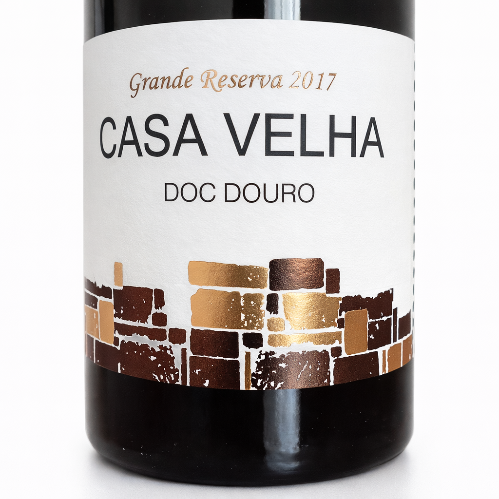 "Rótulo Casa Velha Grande Reserva 2017 Adega de Favaios Douro DOC vinho branco português"