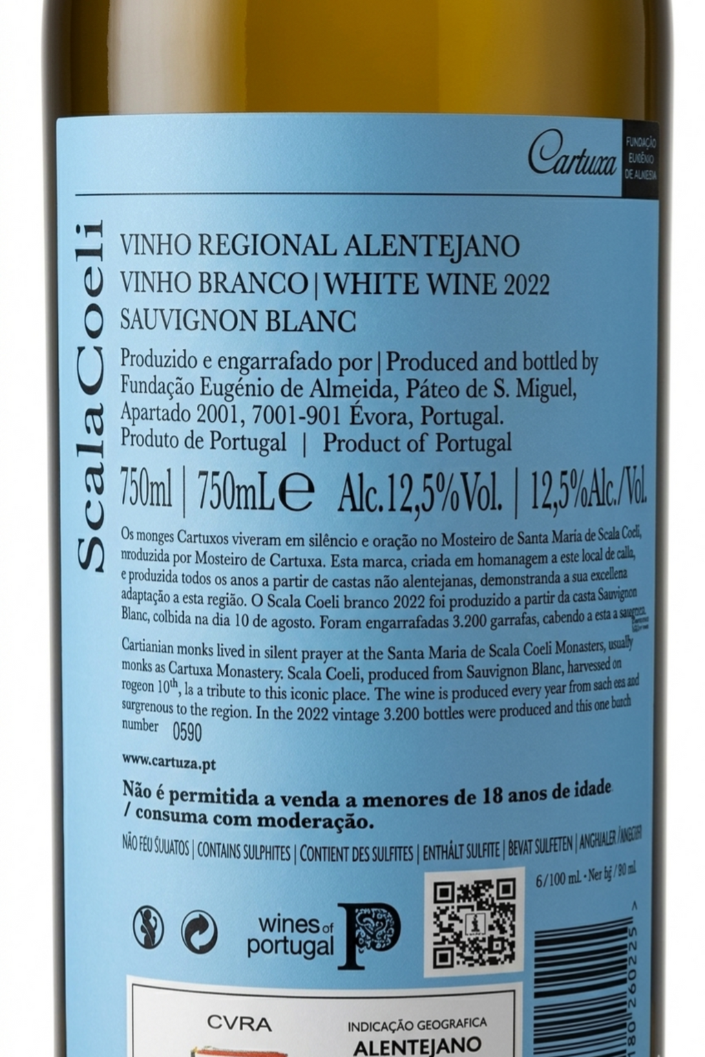 Scala Coeli Sauvignon Blanc 2022 Cartuxa – Vinho Branco Alentejo Premium