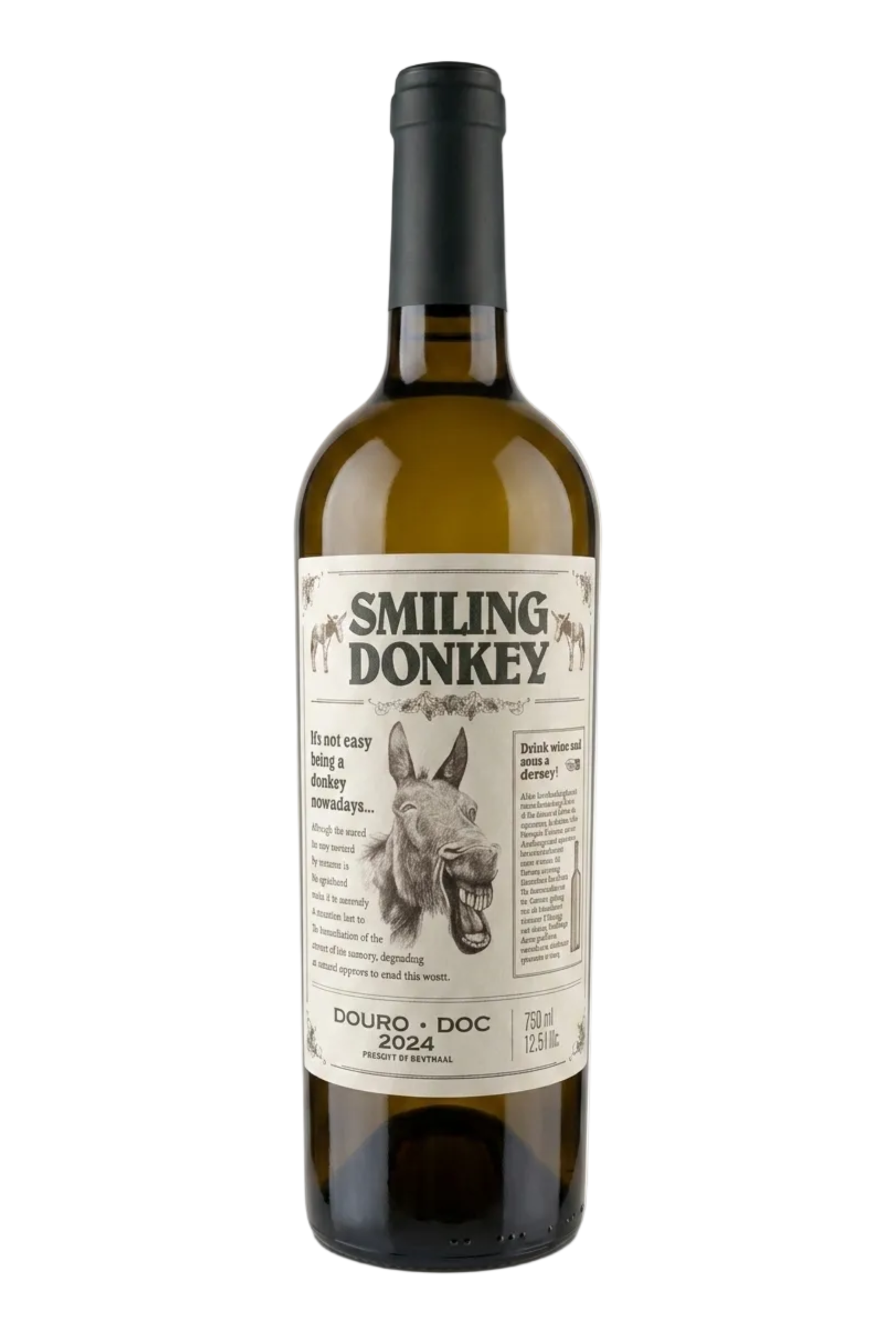 Garrafa de Burro Sorridente Branco 2024, Douro DOC, Barão de Vilar — vinho branco português, 75cl
