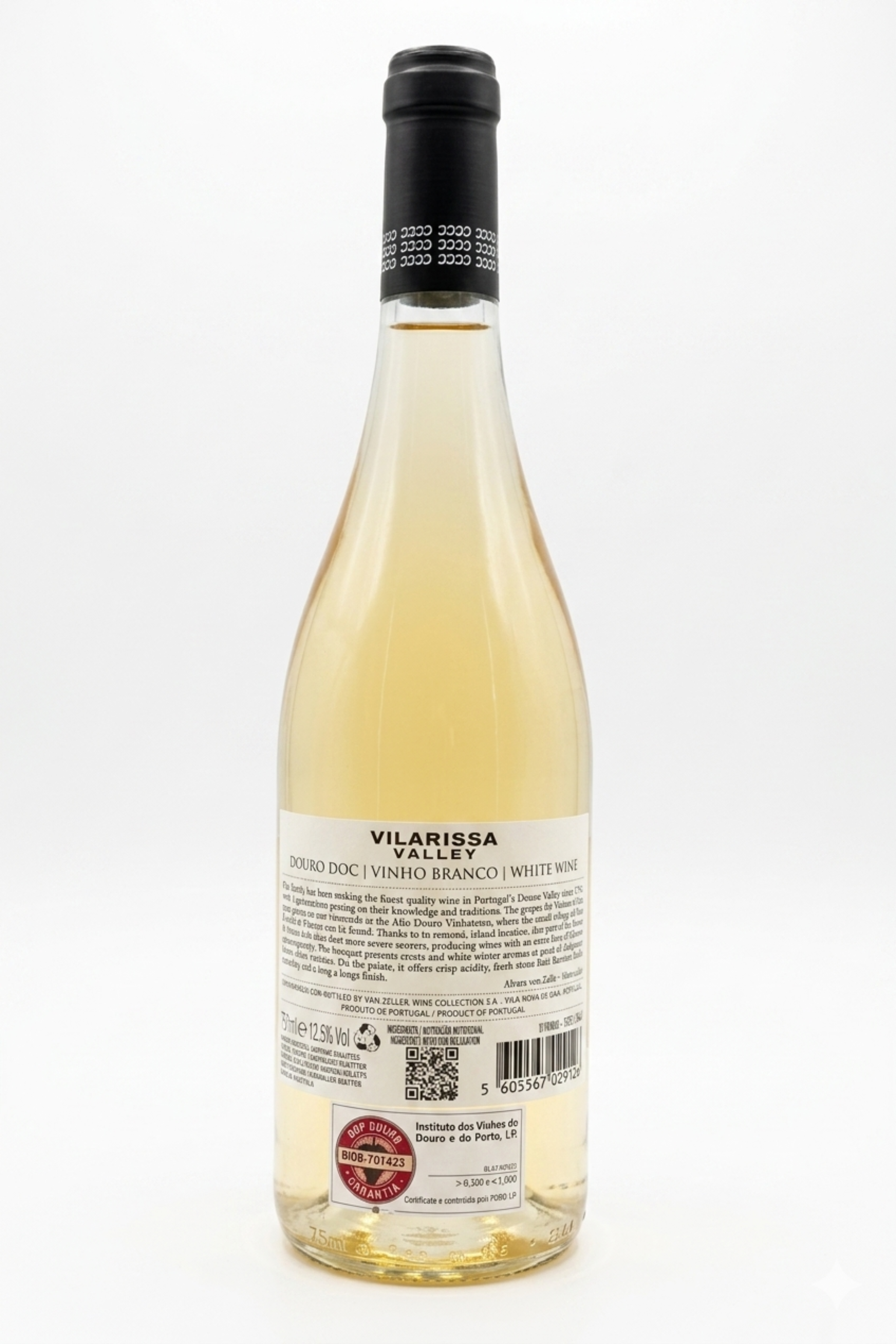 Contra-rótulo Vilarissa Valley Branco Douro DOC 2024 – Vinho Branco fresco, 12,5% vol., sem estágio em madeira
