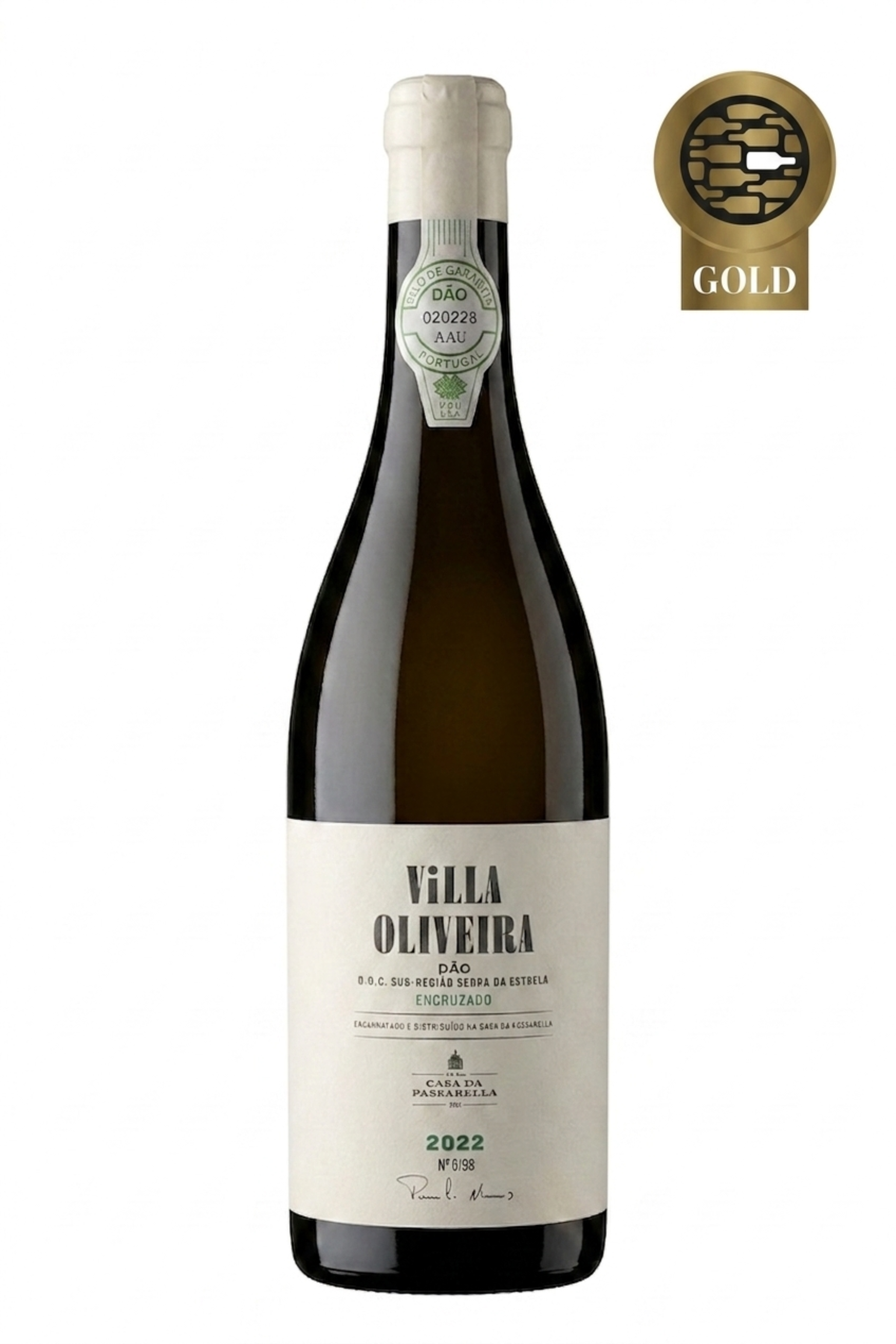 Villa Oliveira Encruzado 2022 – Branco de altitude do Dão, 100% Encruzado, vinhas velhas, 75cl
