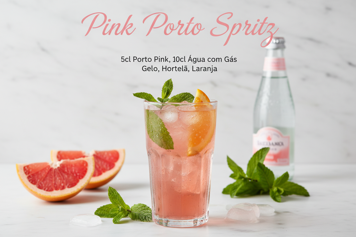 Receita cocktail Pink Porto Spritz aperitivo
Pink Porto Spritz - Receita de cocktail